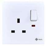 فيش ثلاثي بمفتاح مع لمبه