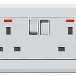 فيش كهربائي مزدوج جداري 13 امبير