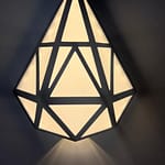 ⁦انارة خارجية جدارية اضاءة منتشرة30واط اصفر 3000k⁩