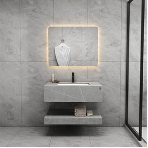 مغسله رخام مع مرايا ليد مقاس 60